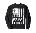 Papa Baseball Fathers Day Usa Flag Sweatshirt - Unique Graphic Men Women - T-Shirt, Sweatshirt, Hoodie