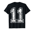 Sports Jersey Grunge Number 11 Team T-Shirt - Minimalist Print Unisex - T-Shirt, Sweatshirt, Hoodie