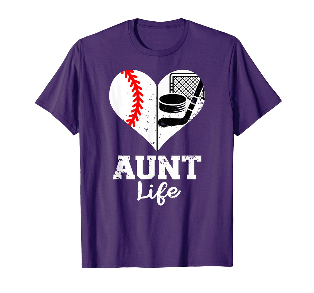 Aunt Life Heart Funny Baseball T-Shirt - Aesthetic Graphic for Adults - T-Shirt, Sweatshirt, Hoodie