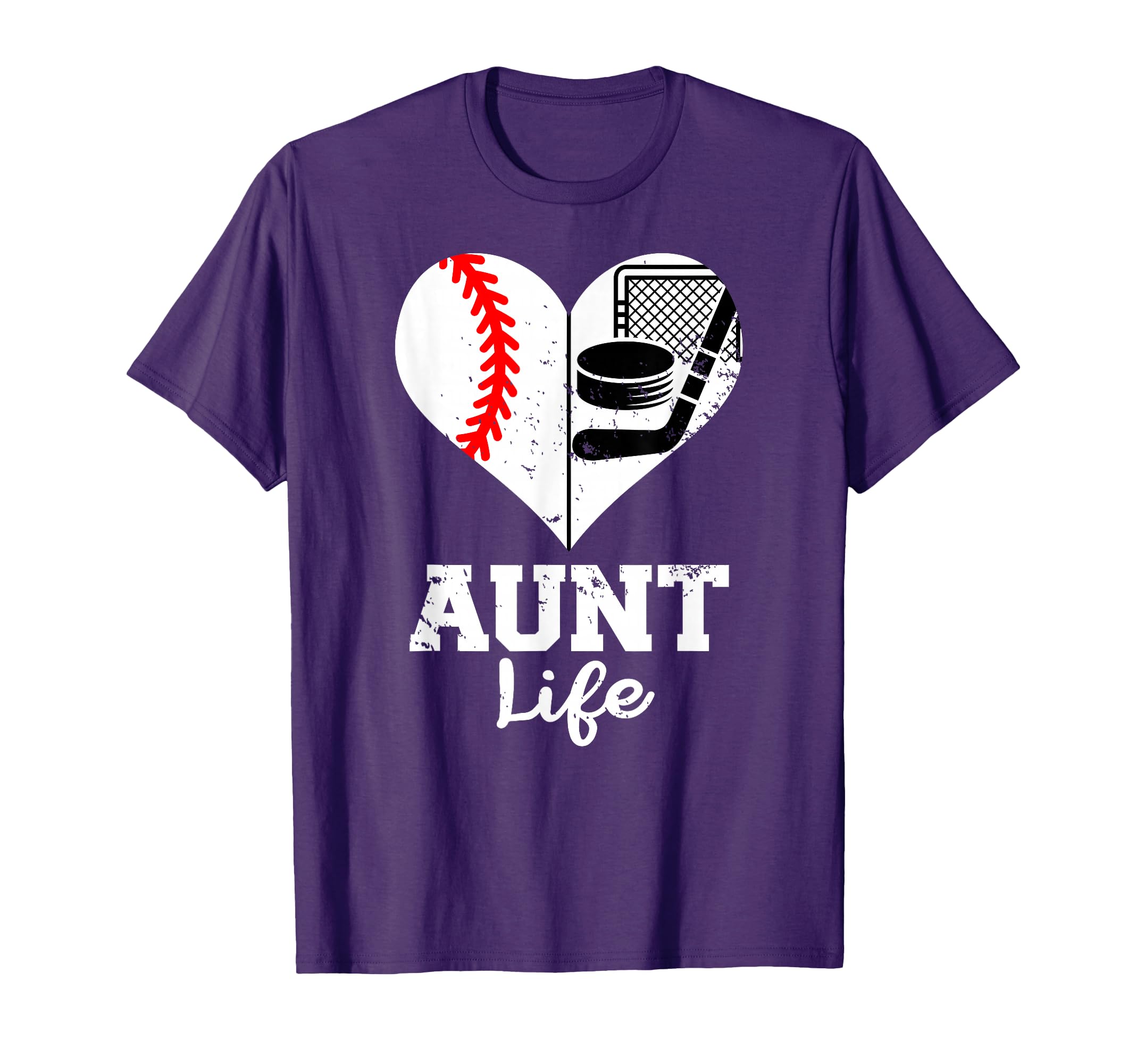 Aunt Life Heart Funny Baseball T-Shirt - Aesthetic Graphic for Adults - T-Shirt, Sweatshirt, Hoodie