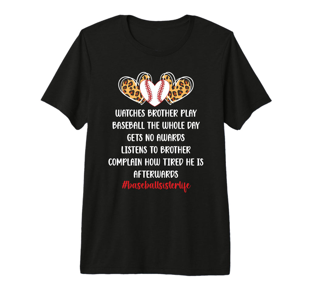 Baseball Sister Life Baseball Players T-Shirt - Novelty Apparel for Adults - T-Shirt, Sweatshirt, Hoodie