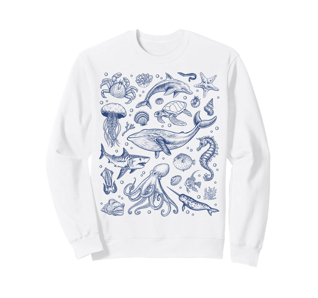 Ocean Life Sea Aesthetic Dolphin Sweatshirt - Streetwear Style Unisex - T-Shirt, Sweatshirt, Hoodie