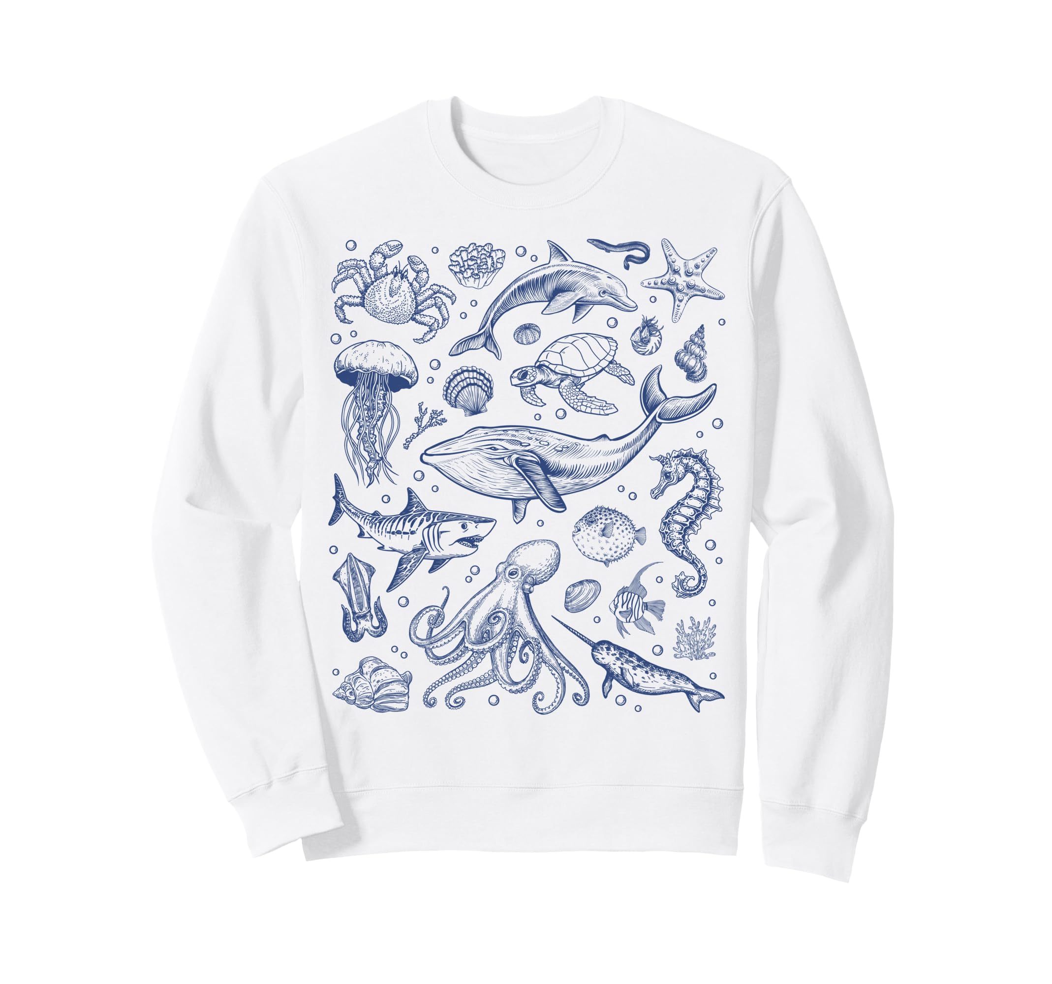 Ocean Life Sea Aesthetic Dolphin Sweatshirt - Streetwear Style Unisex - T-Shirt, Sweatshirt, Hoodie