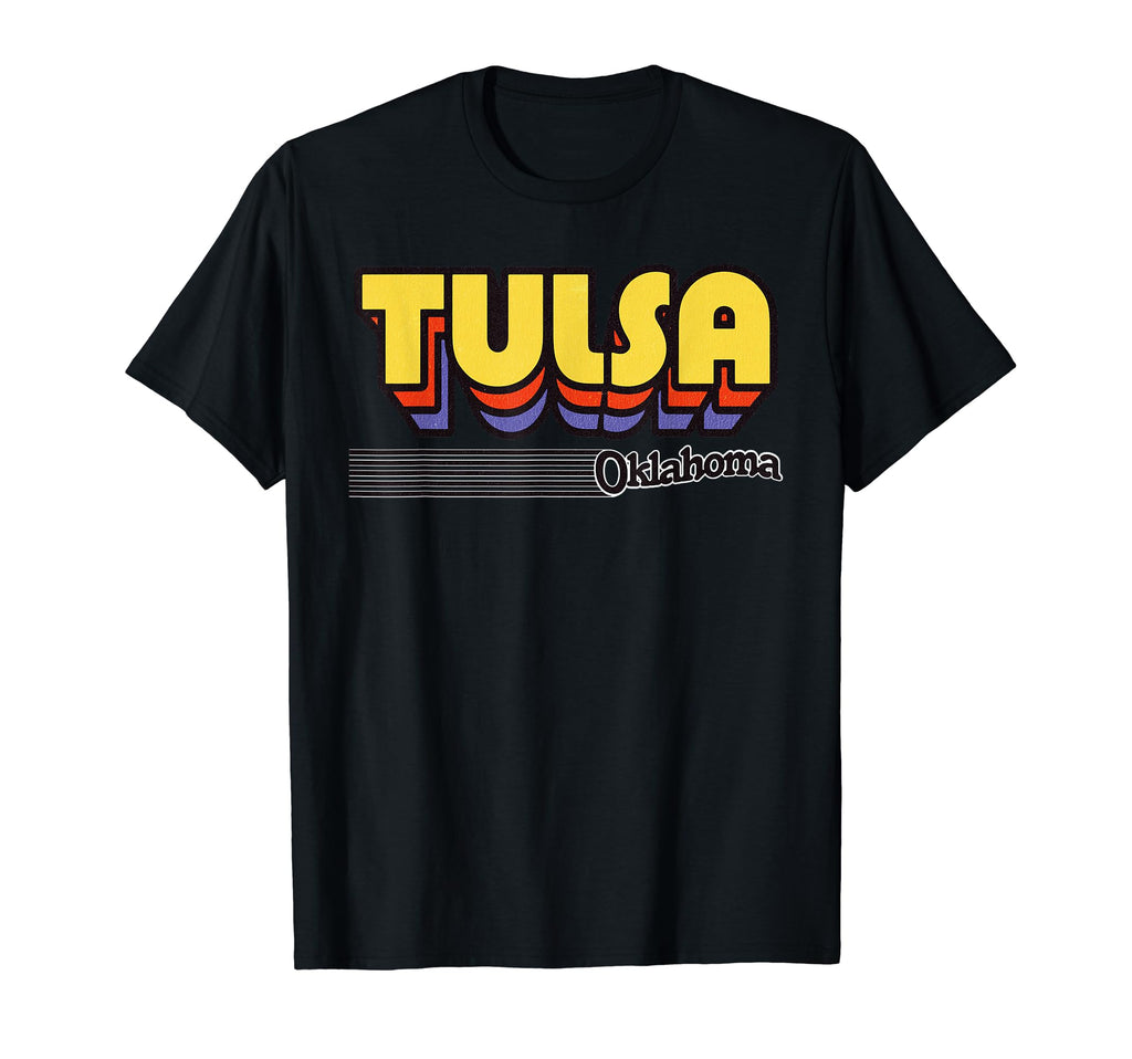 Tulsa Oklahoma Stripes T-Shirt - Casual Everyday Wear Unisex - T-Shirt, Sweatshirt, Hoodie