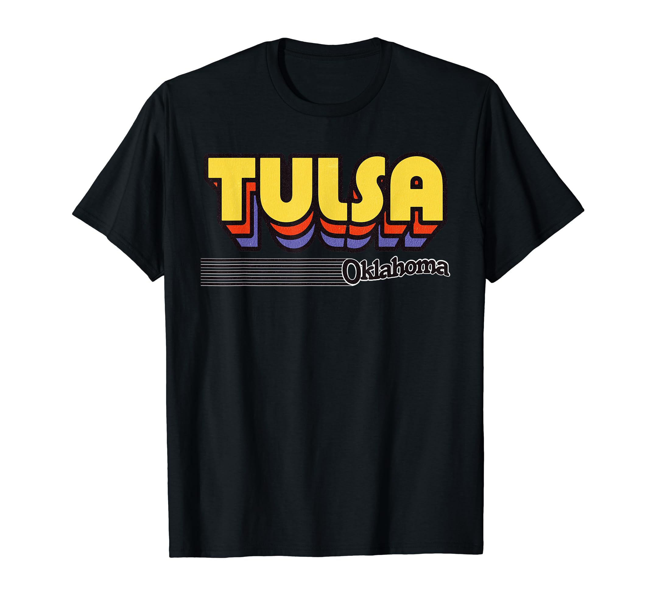 Tulsa Oklahoma Stripes T-Shirt - Casual Everyday Wear Unisex - T-Shirt, Sweatshirt, Hoodie