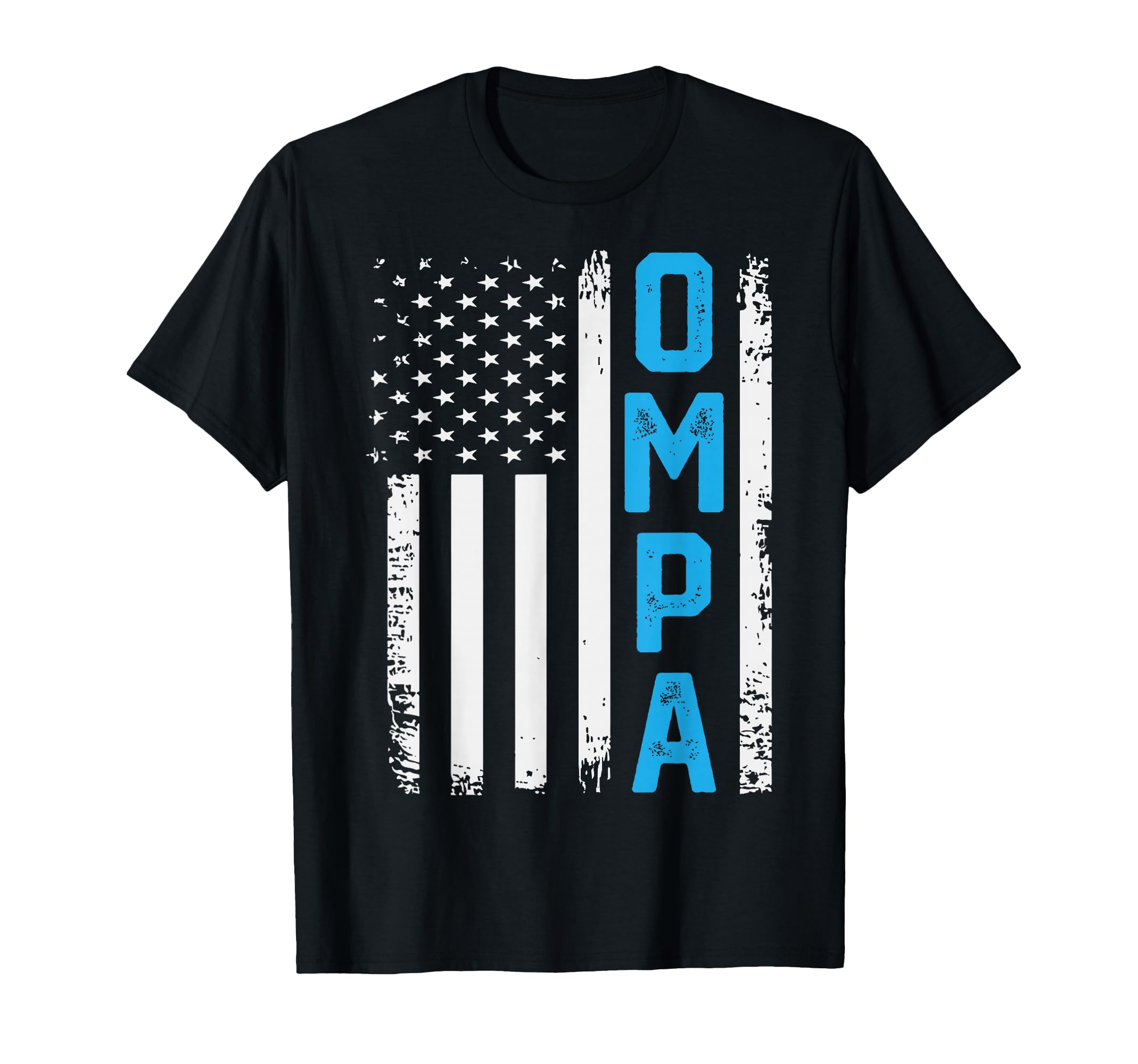 Ompa Distressed American Flag T-Shirt - Aesthetic Graphic for Adults - T-Shirt, Sweatshirt, Hoodie