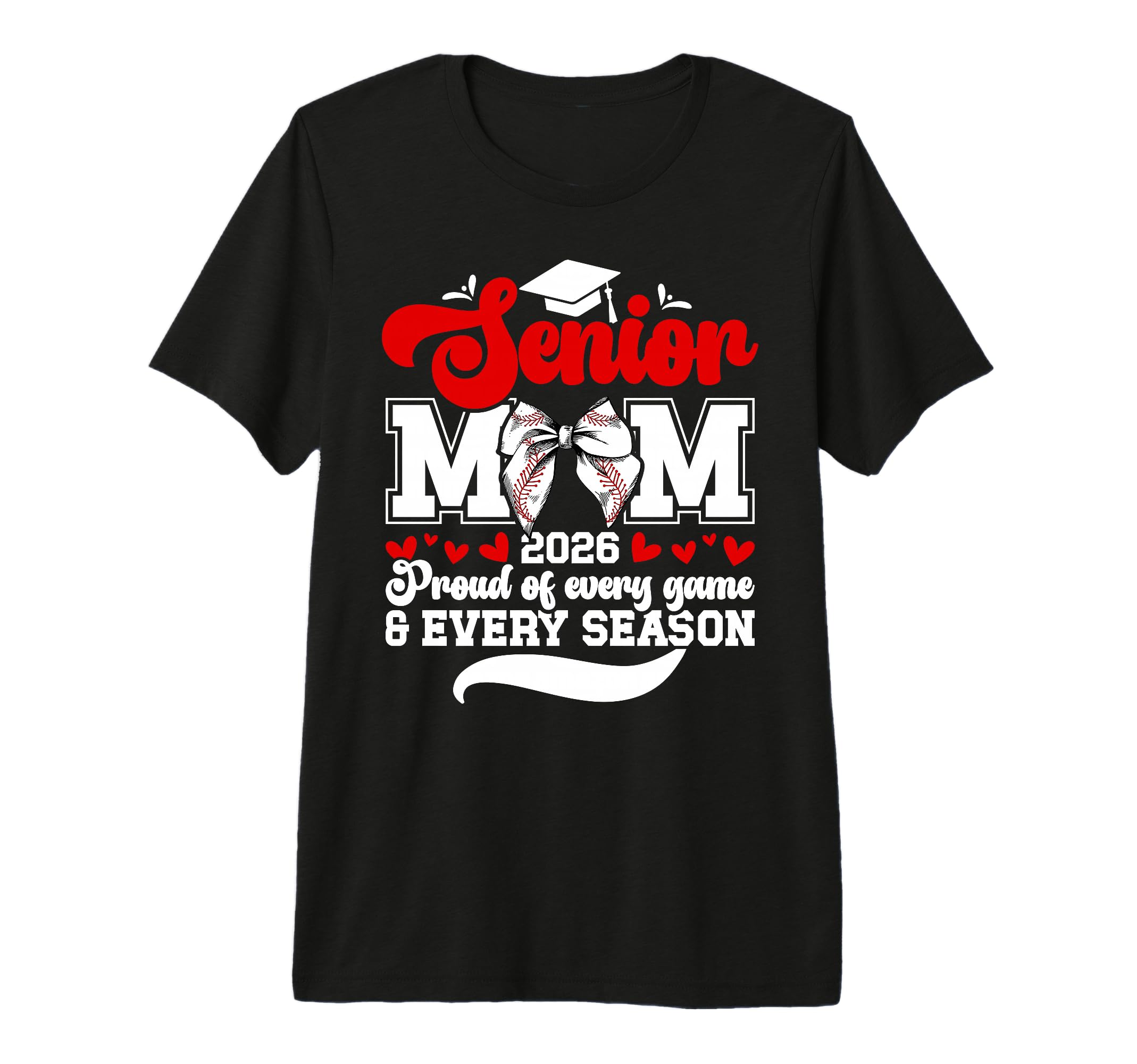 Baseball Senior Mom 2026 Proud Baseball T-Shirt - Graphic Print Unisex - T-Shirt, Sweatshirt, Hoodie