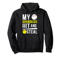 My Grandkids Hit And Steal Softball Hoodie - Custom Art Print Unisex - T-Shirt, Sweatshirt, Hoodie