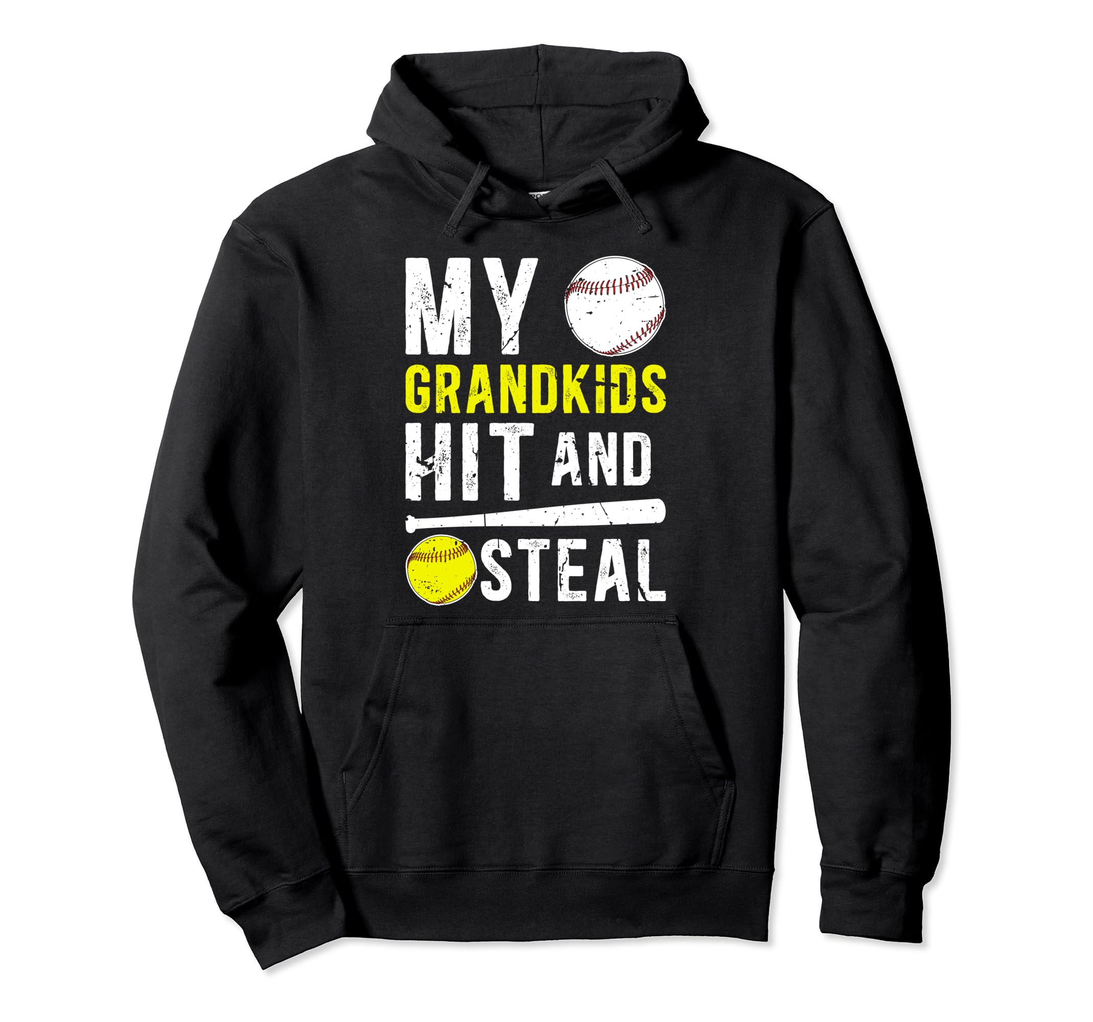 My Grandkids Hit And Steal Softball Hoodie - Custom Art Print Unisex - T-Shirt, Sweatshirt, Hoodie