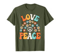 Love Peace Sign Hippie Flower Groovy 60S T-Shirt - Graphic Print Unisex - T-Shirt, Sweatshirt, Hoodie