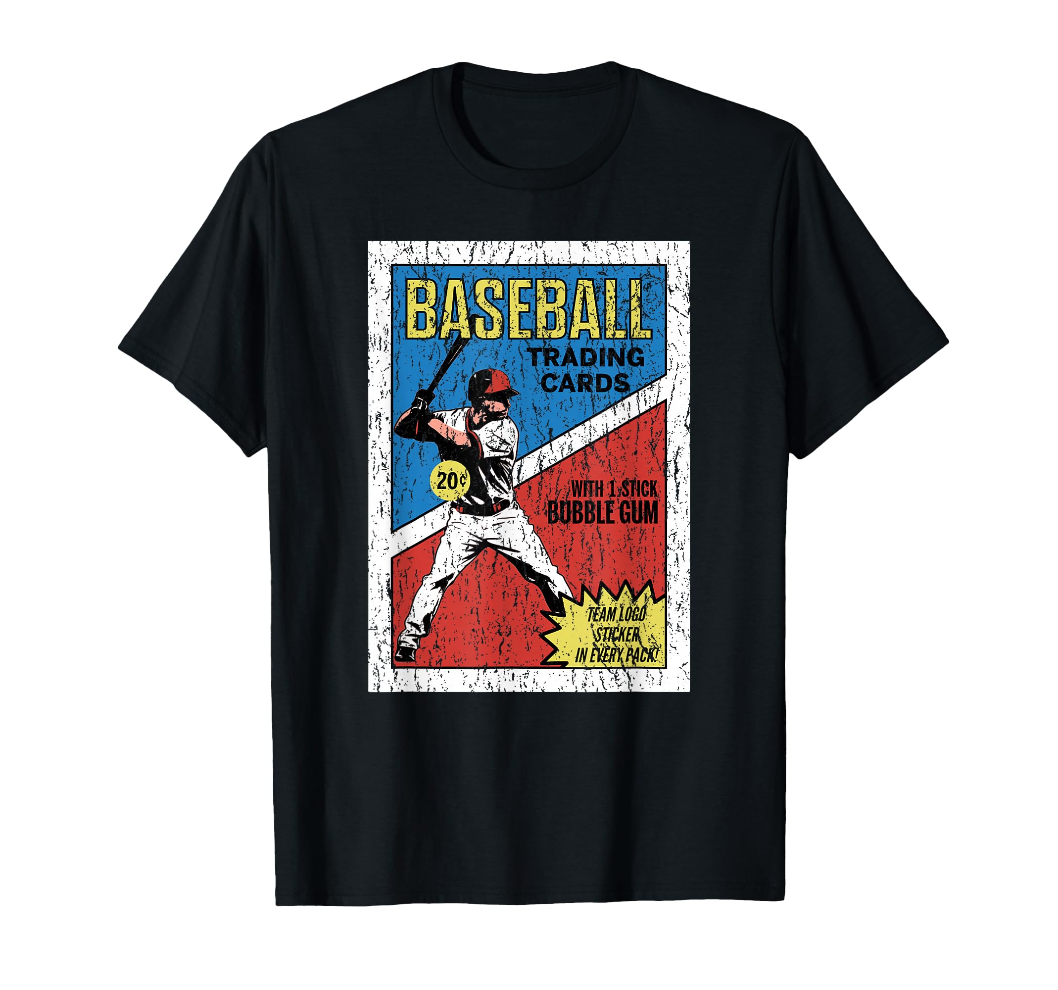 Baseball Card Wrapper Distressed T-Shirt - Novelty Apparel for Adults - T-Shirt, Sweatshirt, Hoodie