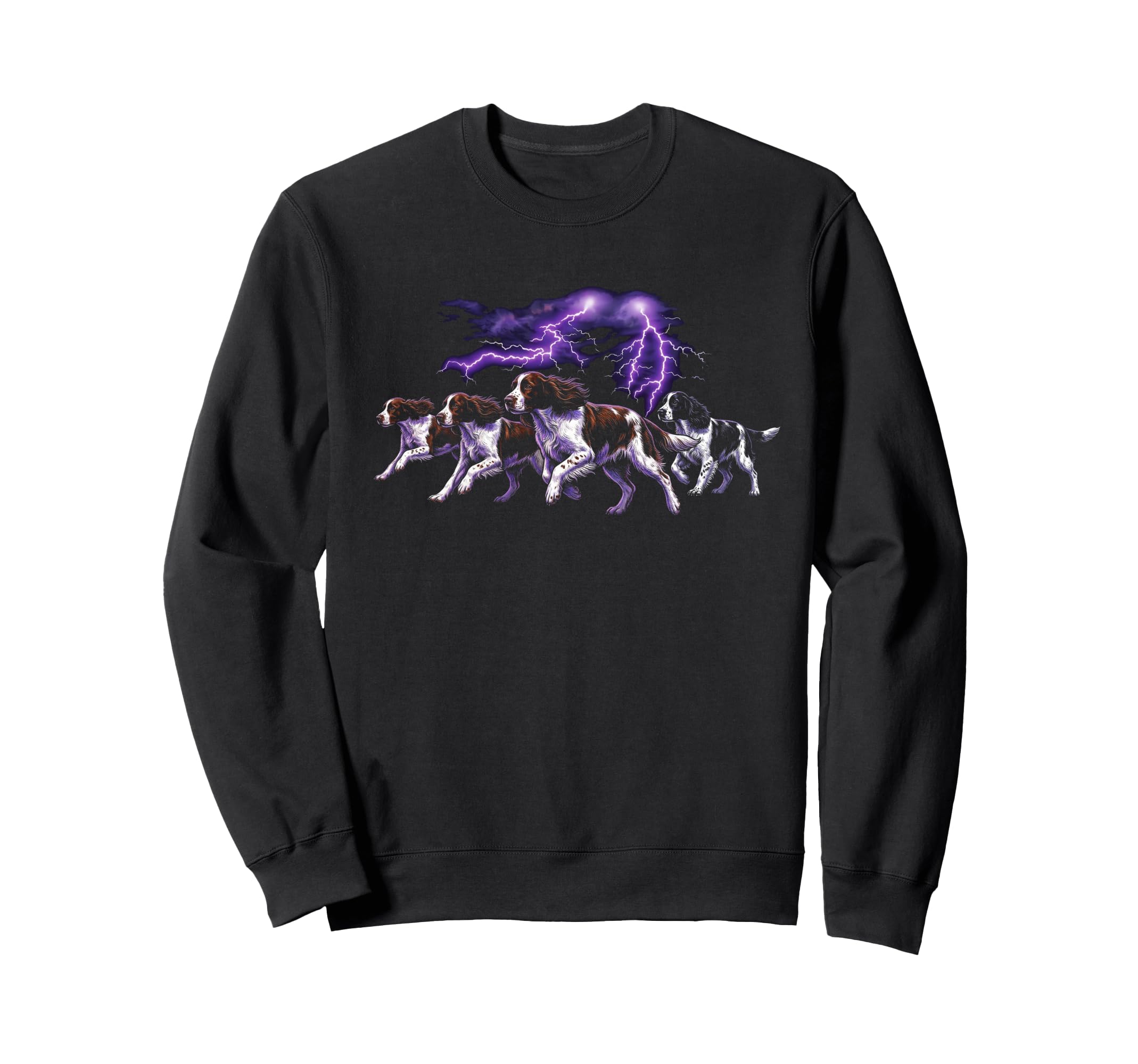 English Springer Spaniel 90S Dog Sweatshirt - Custom Art Print for Adults - T-Shirt, Sweatshirt, Hoodie