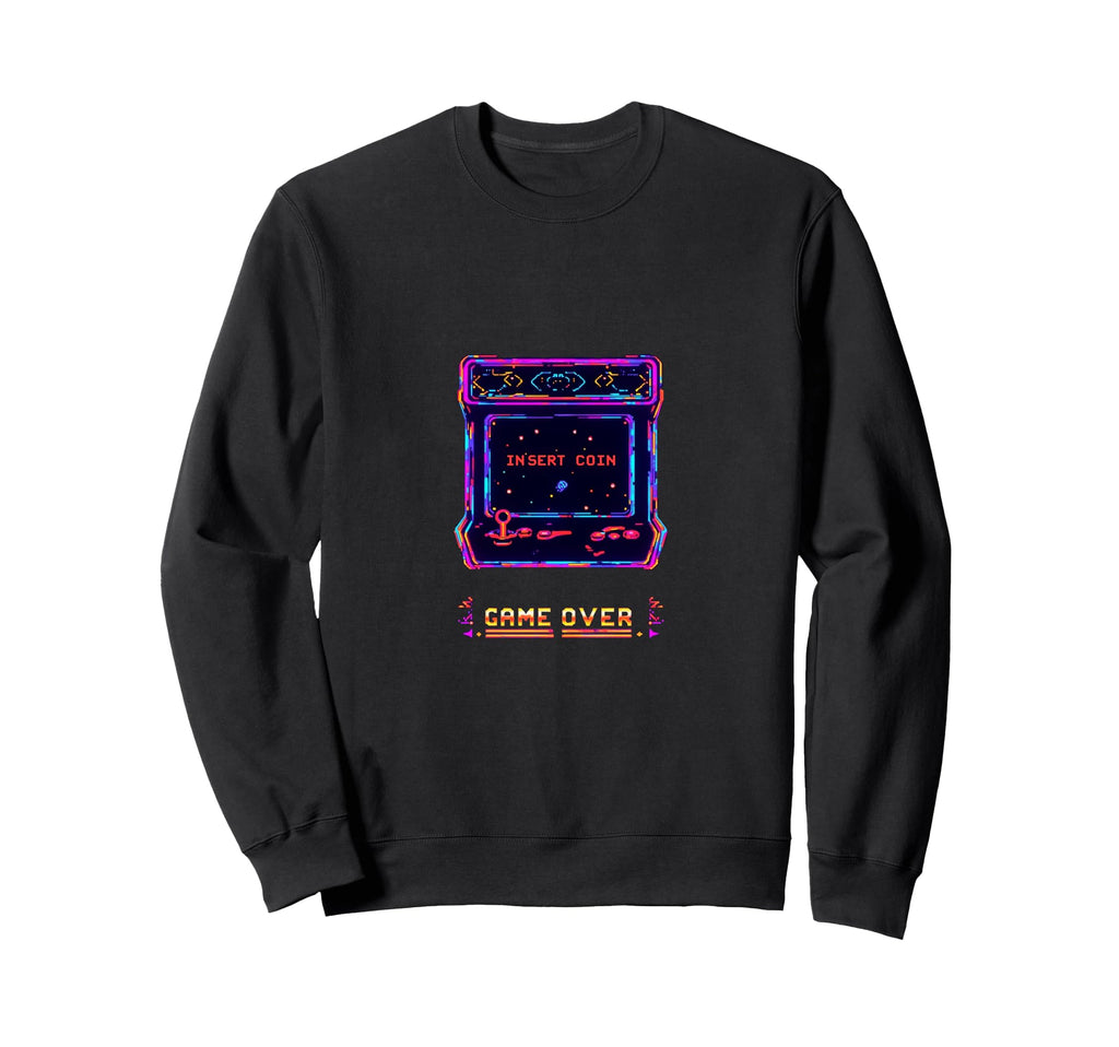Gaming Arcade Game Over Play Player Sweatshirt - Graphic Print for Adults - T-Shirt, Sweatshirt, Hoodie