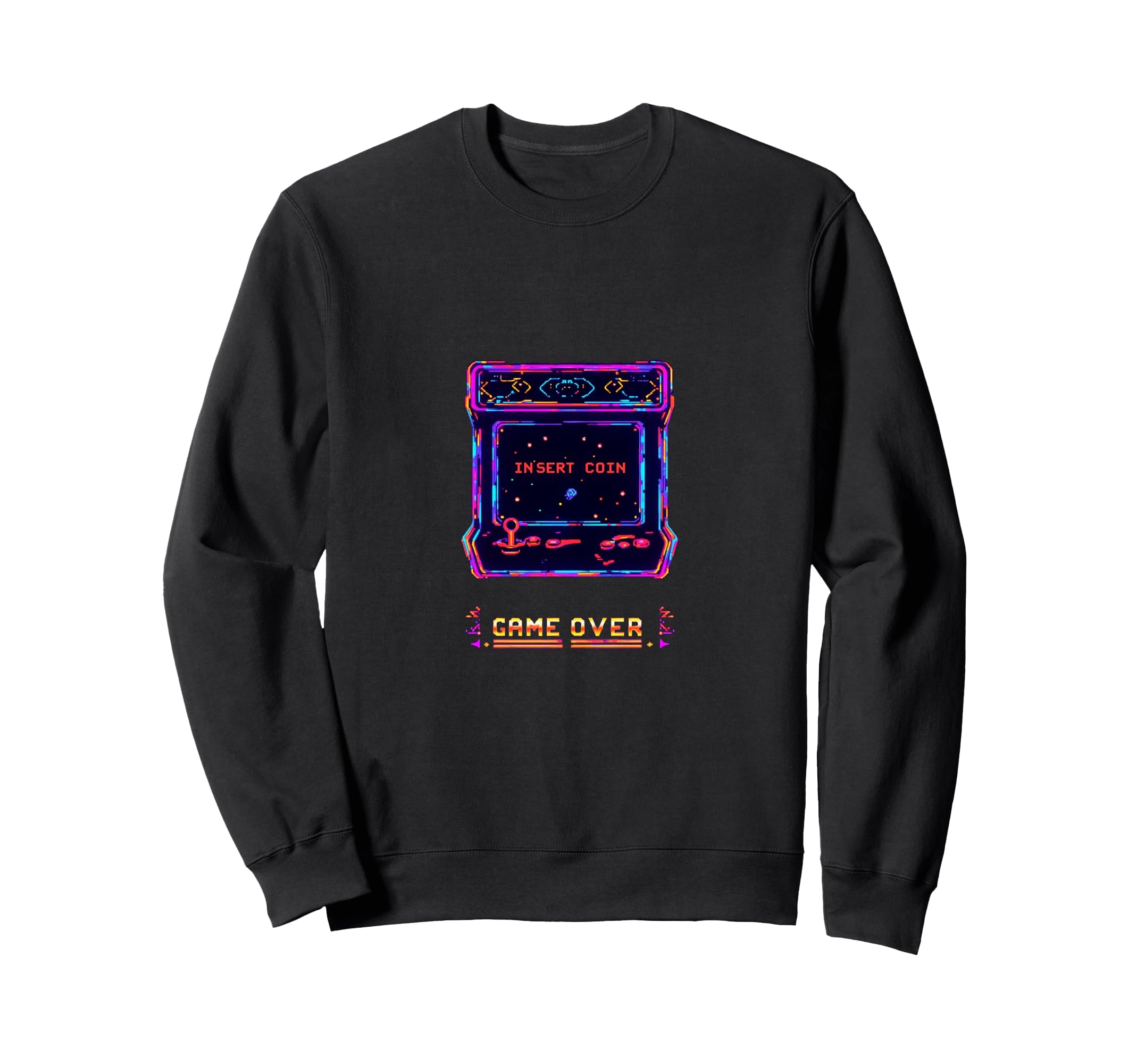 Gaming Arcade Game Over Play Player Sweatshirt - Graphic Print for Adults - T-Shirt, Sweatshirt, Hoodie