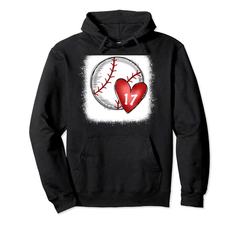 Womens Bleached Custom Baseball Mom Hoodie - Novelty Apparel Men Women - T-Shirt, Sweatshirt, Hoodie