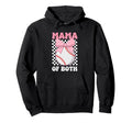 Leopard Mothers Day Mama Mom Both Hoodie - Aesthetic Graphic for Adults - T-Shirt, Sweatshirt, Hoodie