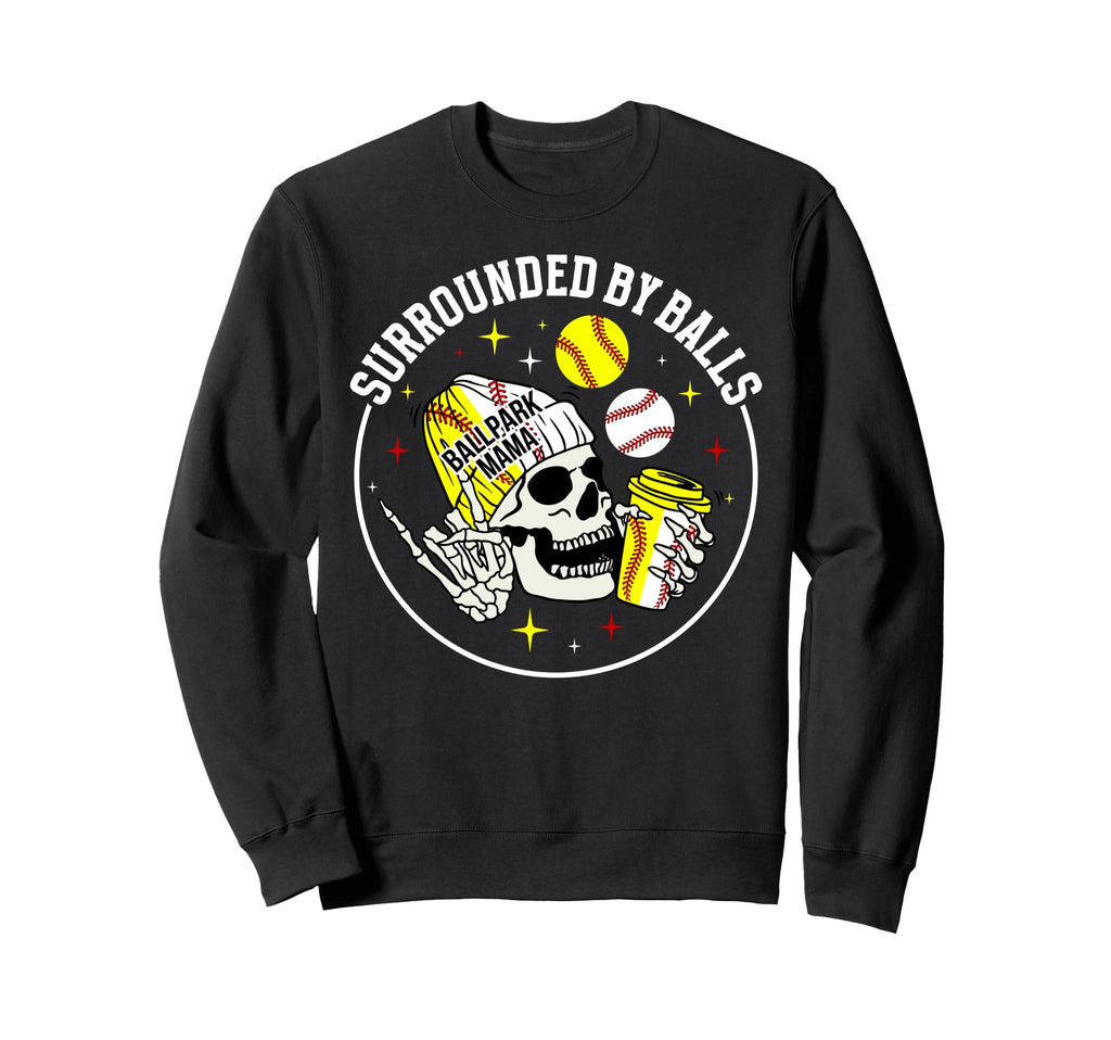 Ballpark Mama Funny Softball Sweatshirt - Unique Graphic for Adults - T-Shirt, Sweatshirt, Hoodie