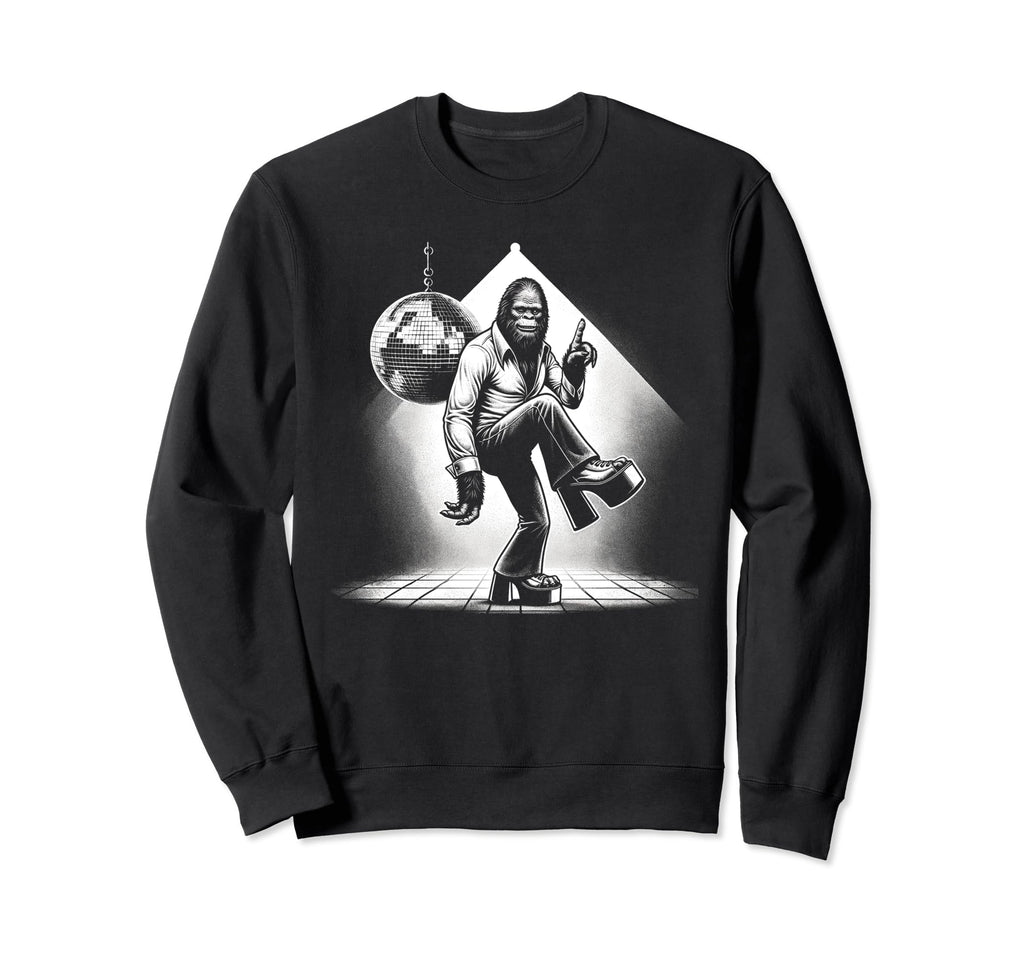 Disco Fever Bigfoot Groovy Sasquatchs Sweatshirt - Custom Art Print Unisex - T-Shirt, Sweatshirt, Hoodie