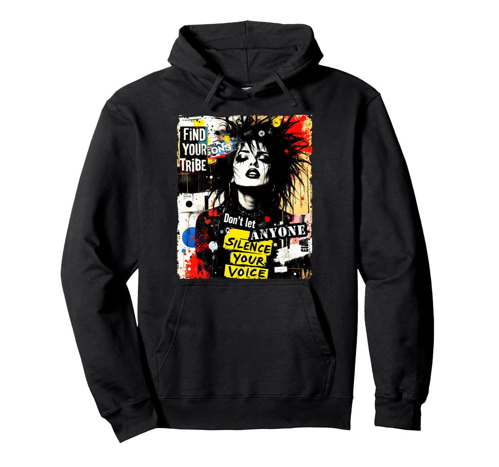 Punk Graffiti 90S Urban Grunge Art Hoodie - Fun Novelty Design Unisex - T-Shirt, Sweatshirt, Hoodie