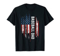 Baseball Dad American Flag 4Th July T-Shirt - Unique Graphic Men Women - T-Shirt, Sweatshirt, Hoodie
