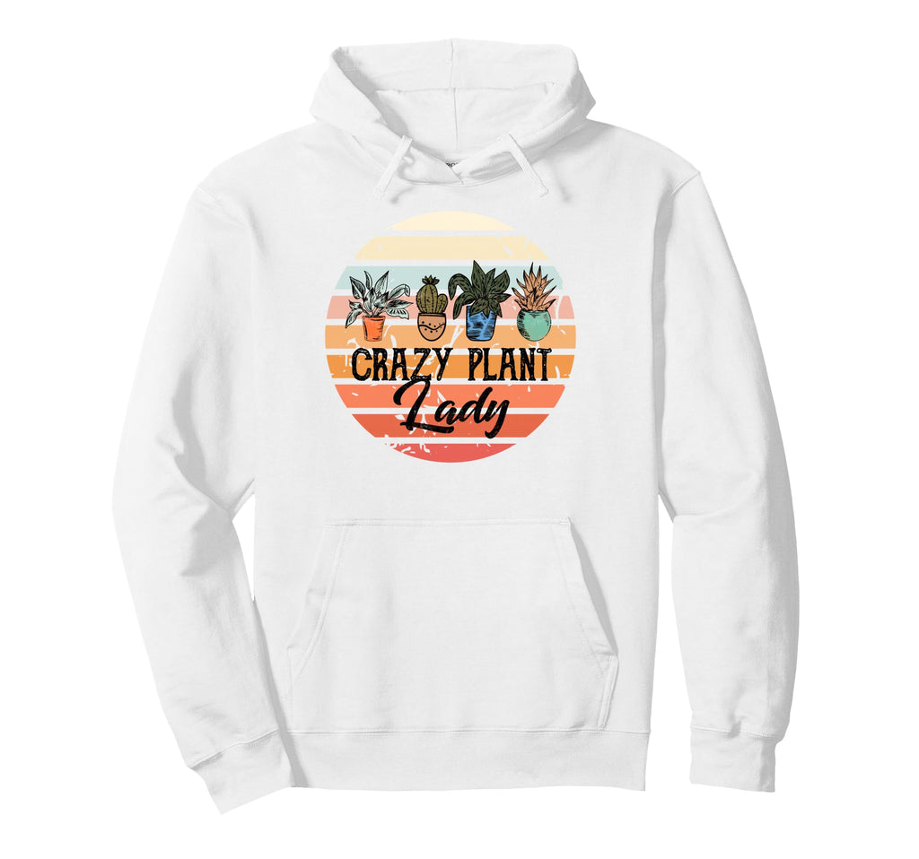 Crazy Plant Lady Sunset Houseplant Hoodie - Streetwear Style Unisex - T-Shirt, Sweatshirt, Hoodie