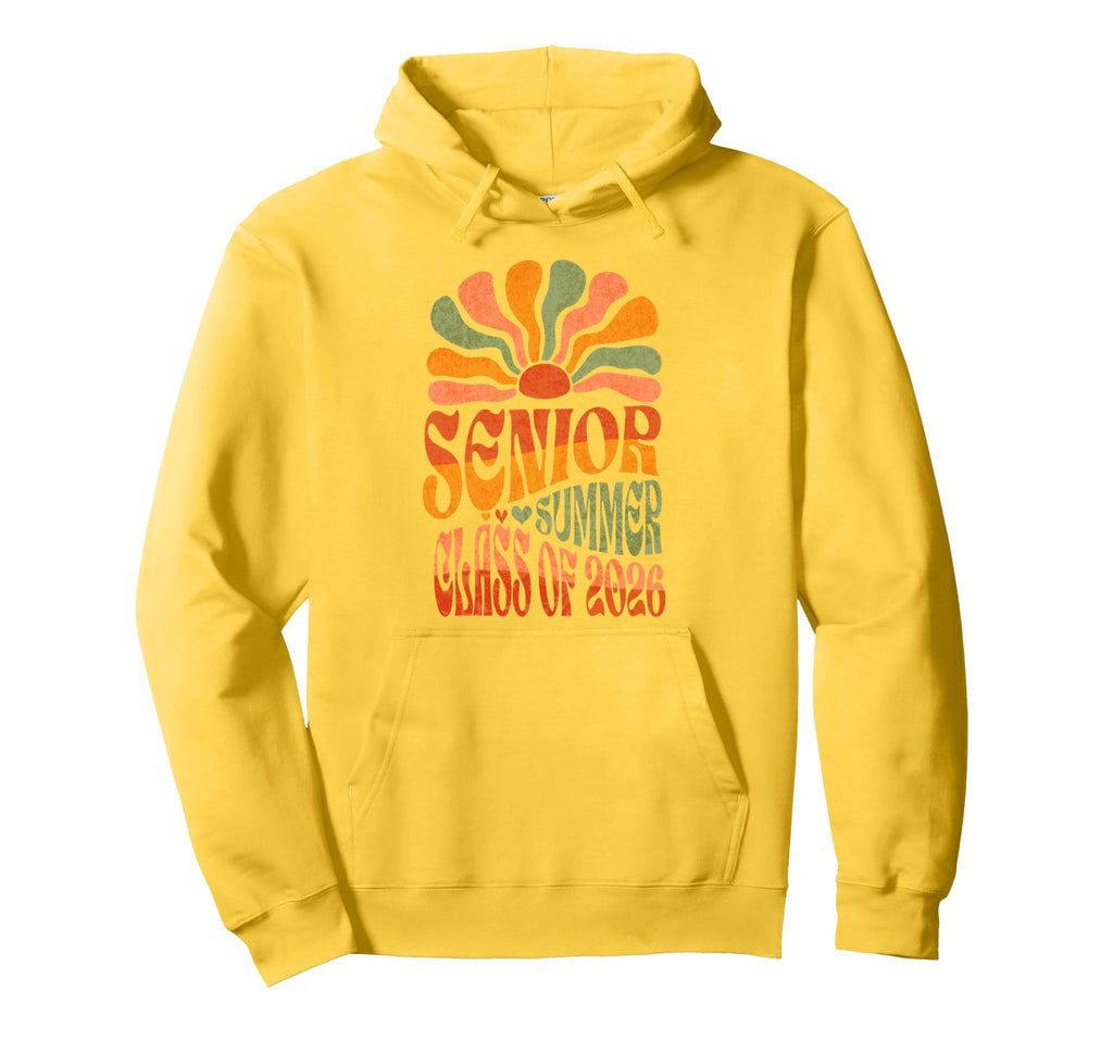 Senior Sunrise 2026 Boho Colorful High Hoodie - Graphic Print Unisex - T-Shirt, Sweatshirt, Hoodie