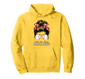 Kinda Busy Raising Ballers Messy Bun Hoodie - Graphic Print for Adults - T-Shirt, Sweatshirt, Hoodie