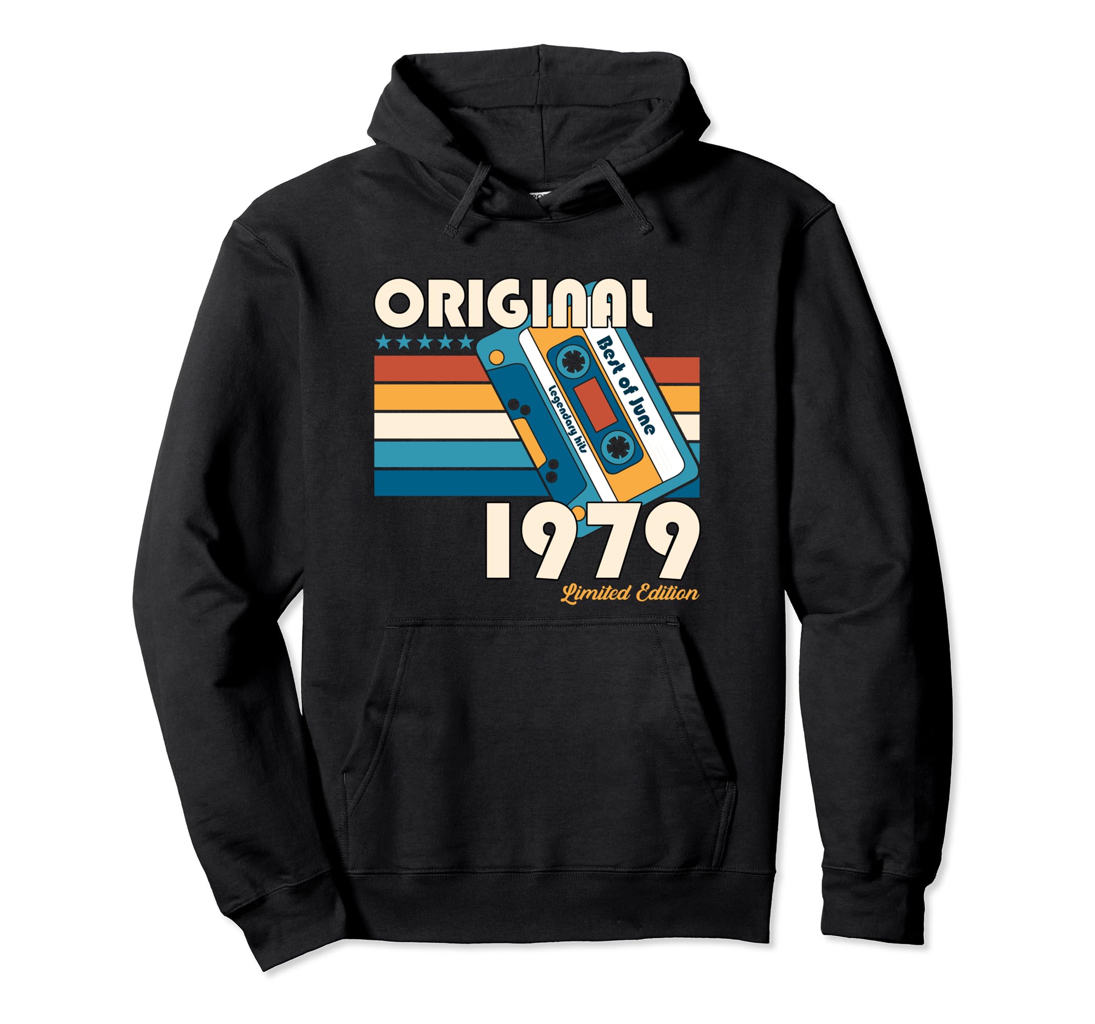 45Th Birthday June 1979 Cassette Gifts Hoodie - Fun Novelty Design Unisex - T-Shirt, Sweatshirt, Hoodie