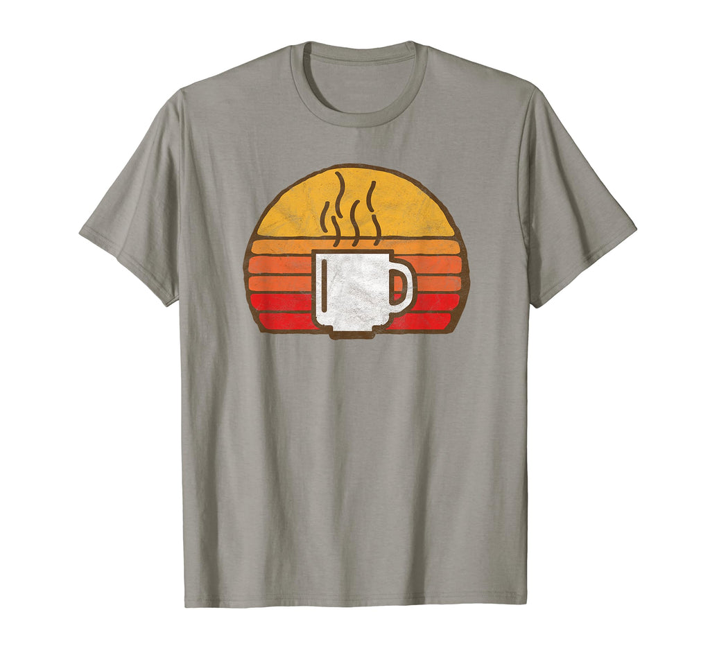 Distressed Coffee Mug 80S Sun T-Shirt - Minimalist Print Men Women - T-Shirt, Sweatshirt, Hoodie