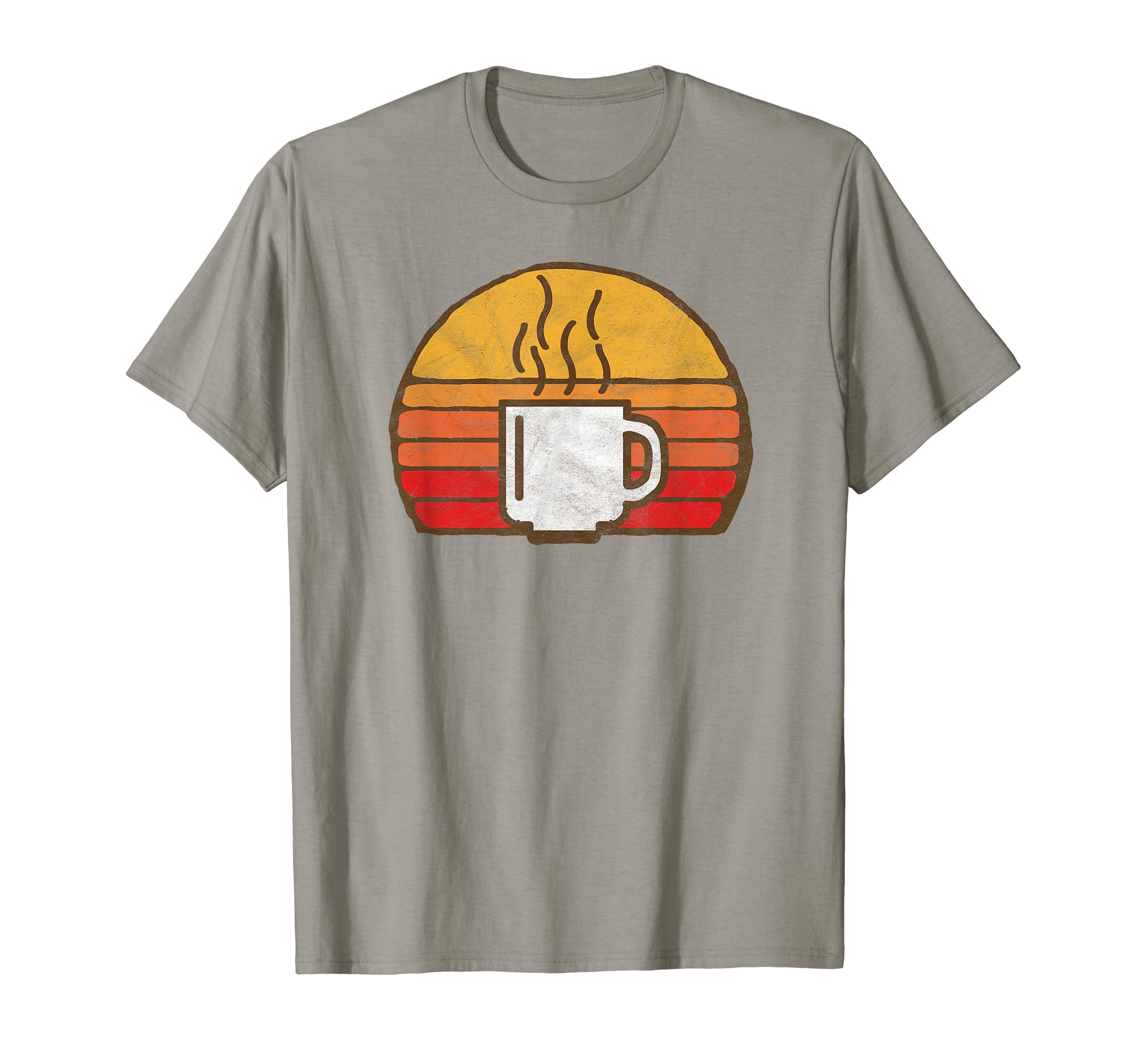 Distressed Coffee Mug 80S Sun T-Shirt - Minimalist Print Men Women - T-Shirt, Sweatshirt, Hoodie