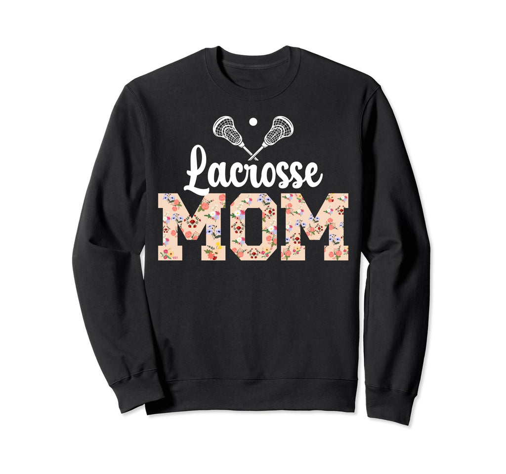 Lacrosse Mom Flowers Mom Lacrosse Sweatshirt - Minimalist Print for Adults - T-Shirt, Sweatshirt, Hoodie