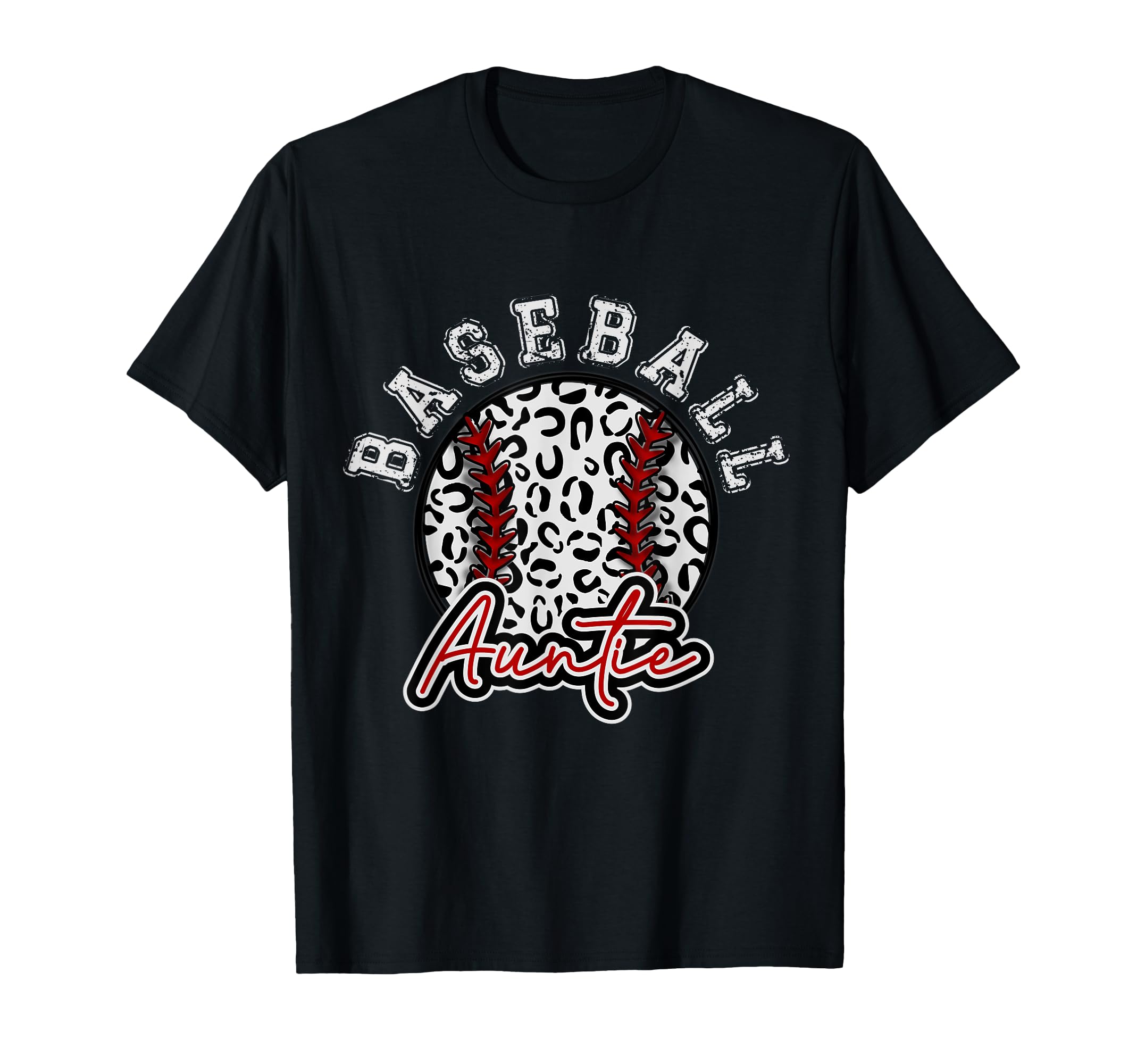 Leopard Cheetah Baseball Auntie Womens T-Shirt - Unique Graphic Unisex - T-Shirt, Sweatshirt, Hoodie