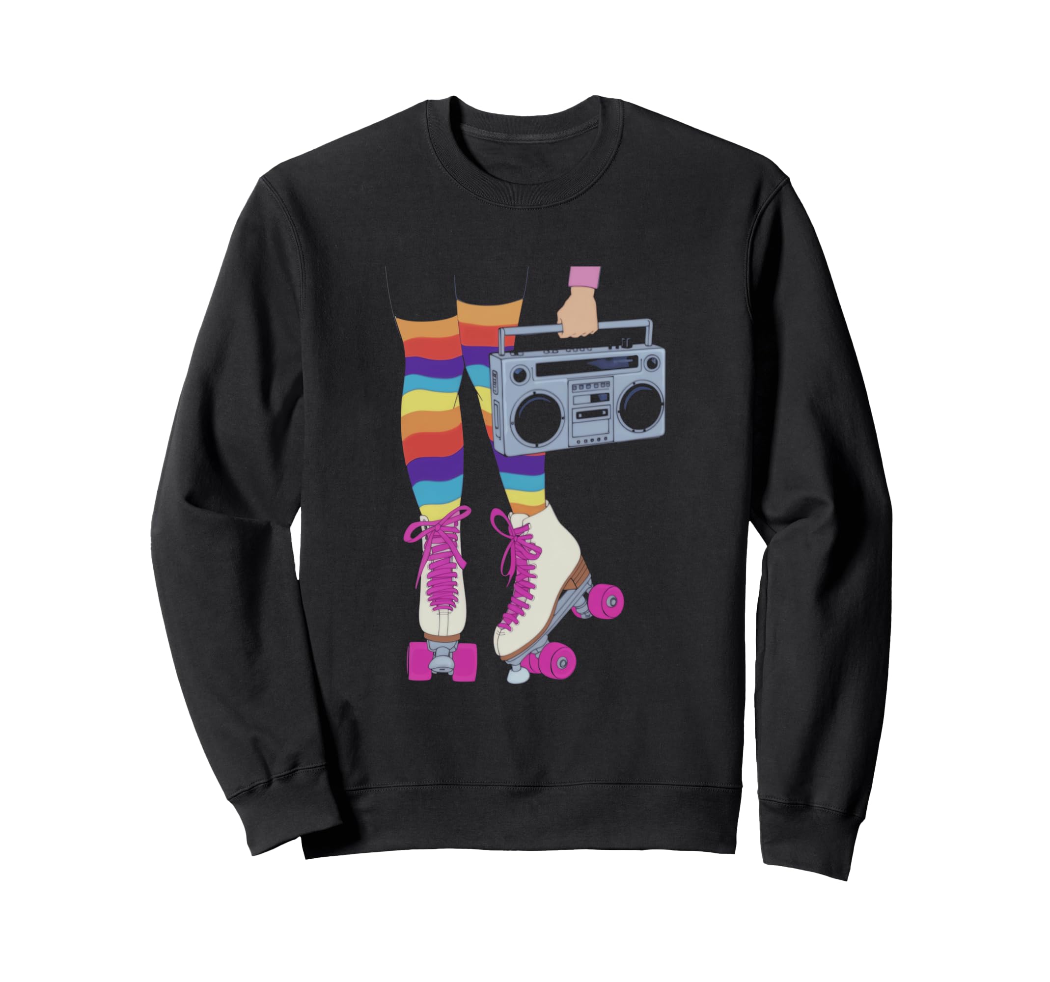Rollerskates Funny 80S Roller Disco Sweatshirt - Novelty Apparel Unisex - T-Shirt, Sweatshirt, Hoodie