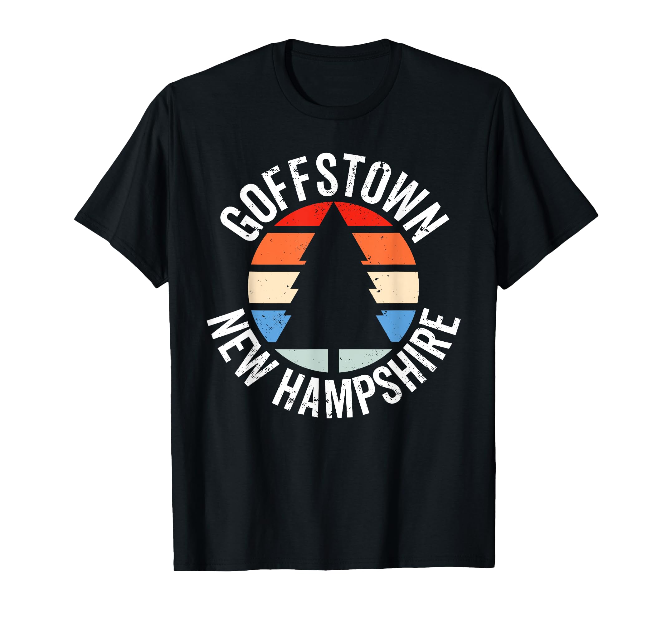 Goffstown New Hampshire Nh 80S 70S T-Shirt - Fun Novelty Design for Adults - T-Shirt, Sweatshirt, Hoodie