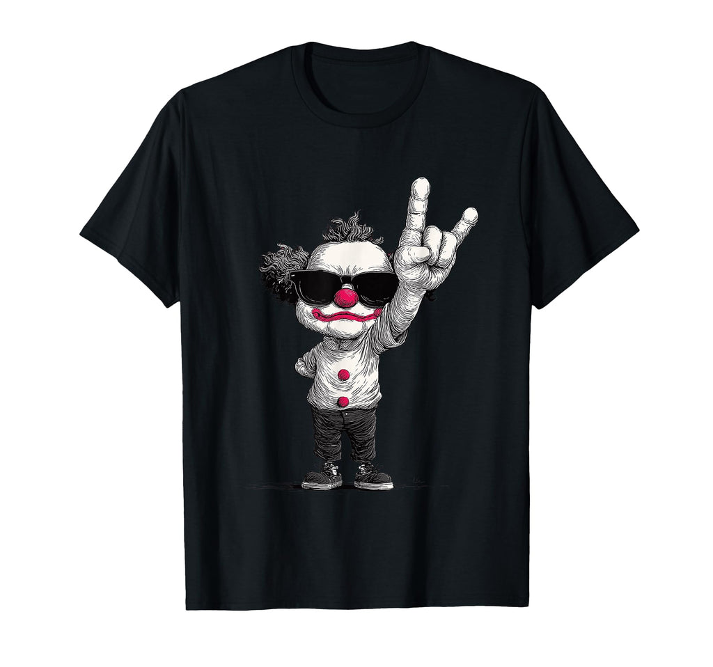 Clown Rock Hand Gesture T-Shirt - Fun Novelty Design for Adults - T-Shirt, Sweatshirt, Hoodie