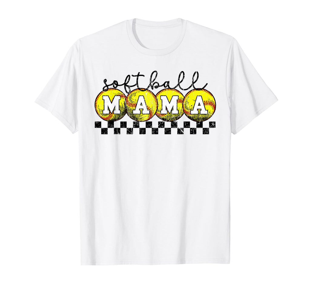 Softball Mama Groovy Softball Mom T-Shirt - Aesthetic Graphic Unisex - T-Shirt, Sweatshirt, Hoodie