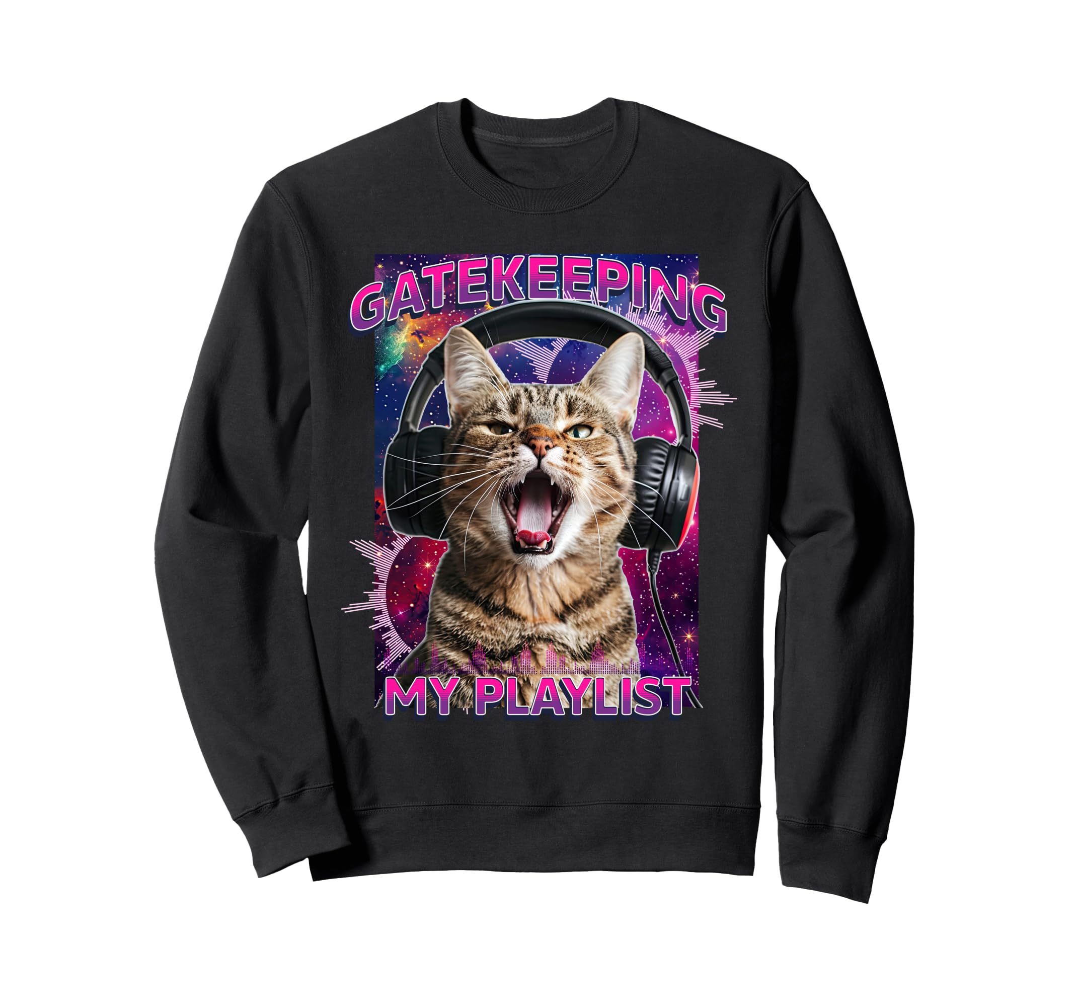 Gatekeeping My Playlist Funny Sweatshirt - Minimalist Print Men Women - T-Shirt, Sweatshirt, Hoodie