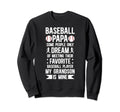 Favorite Baseball Player Papa Sweatshirt - Custom Art Print Men Women - T-Shirt, Sweatshirt, Hoodie