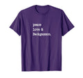 Peace Love Backgammon Dice Board Game T-Shirt - Minimalist Print Unisex - T-Shirt, Sweatshirt, Hoodie