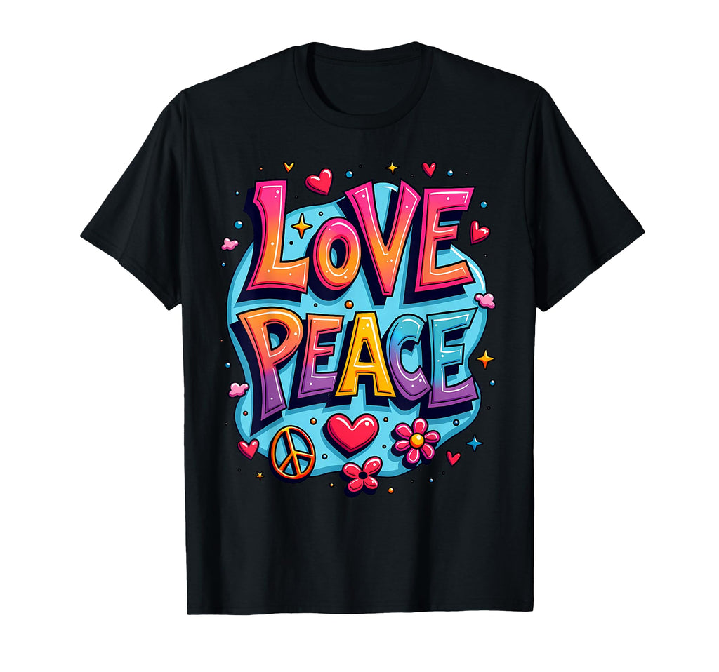 60S 70S Flower Power Groovy Love Peace T-Shirt - Graphic Print Unisex - T-Shirt, Sweatshirt, Hoodie