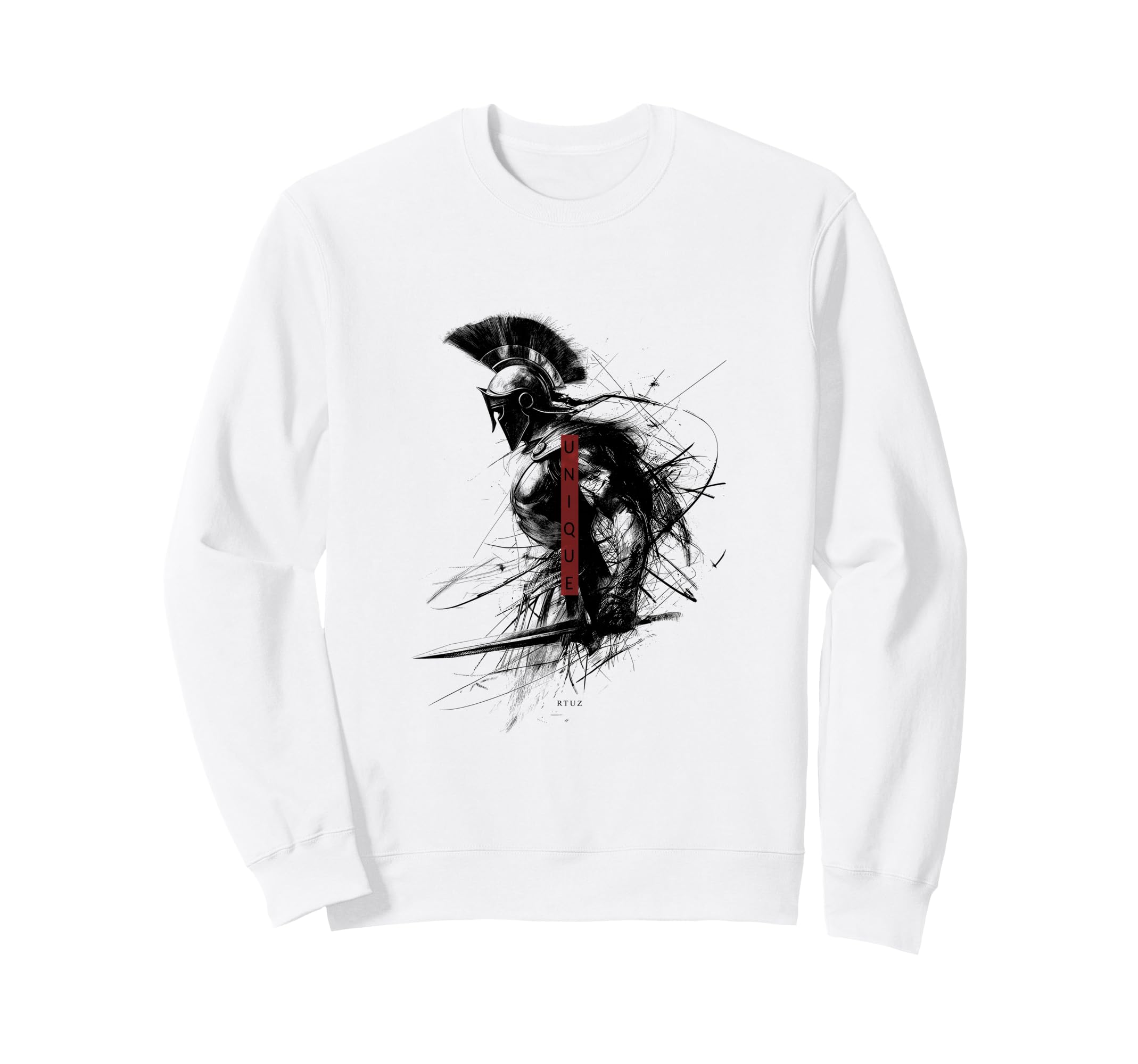 Spartan Helmet Warrior Aesthetic Y2K Sweatshirt - Trendy Graphic Unisex - T-Shirt, Sweatshirt, Hoodie