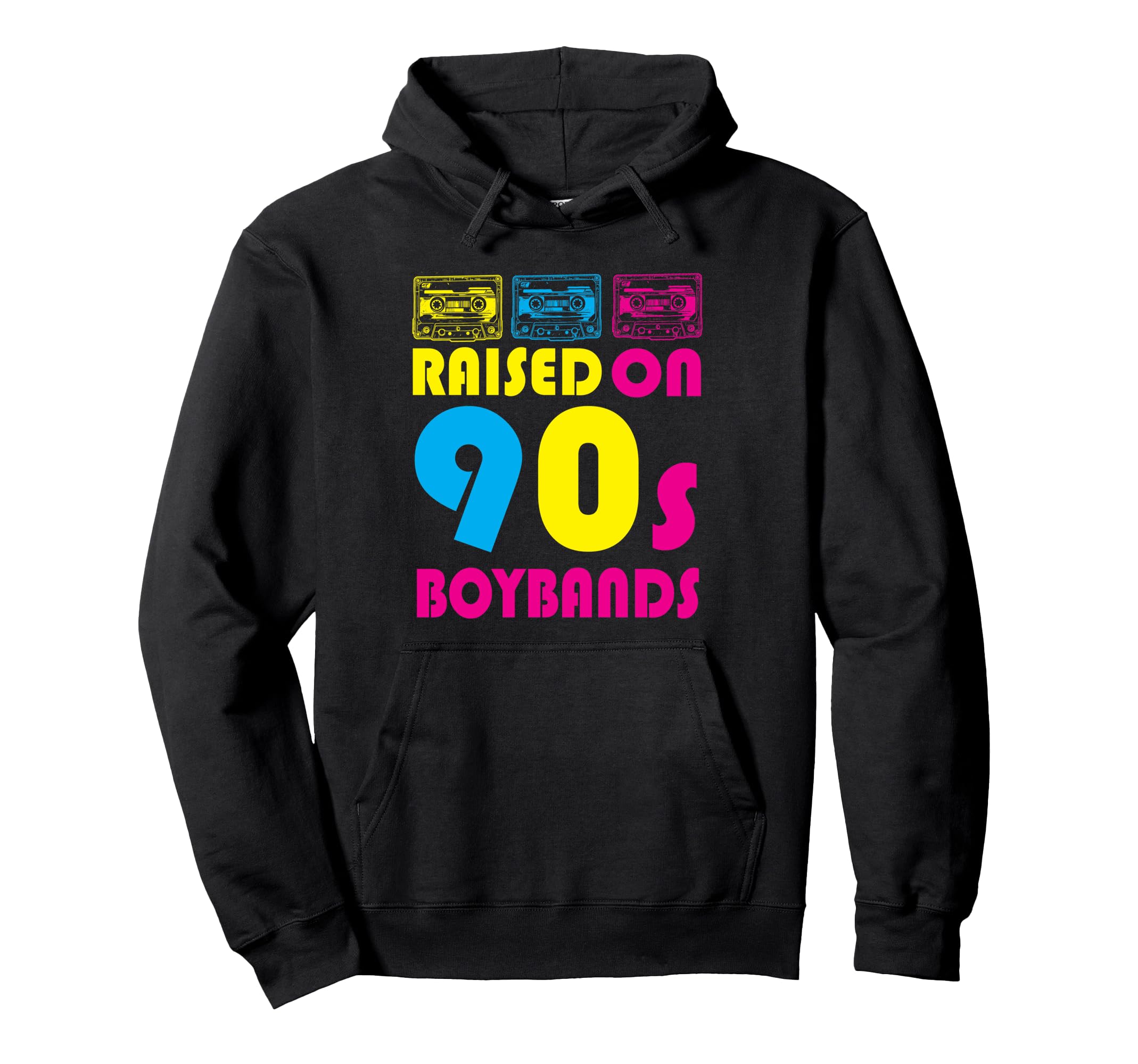 Raised 90S Bands Nostalgia Love Hoodie - Casual Everyday Wear Unisex - T-Shirt, Sweatshirt, Hoodie