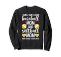 Baseball Mom And Softball Mom Sweatshirt - Minimalist Print Men Women - T-Shirt, Sweatshirt, Hoodie