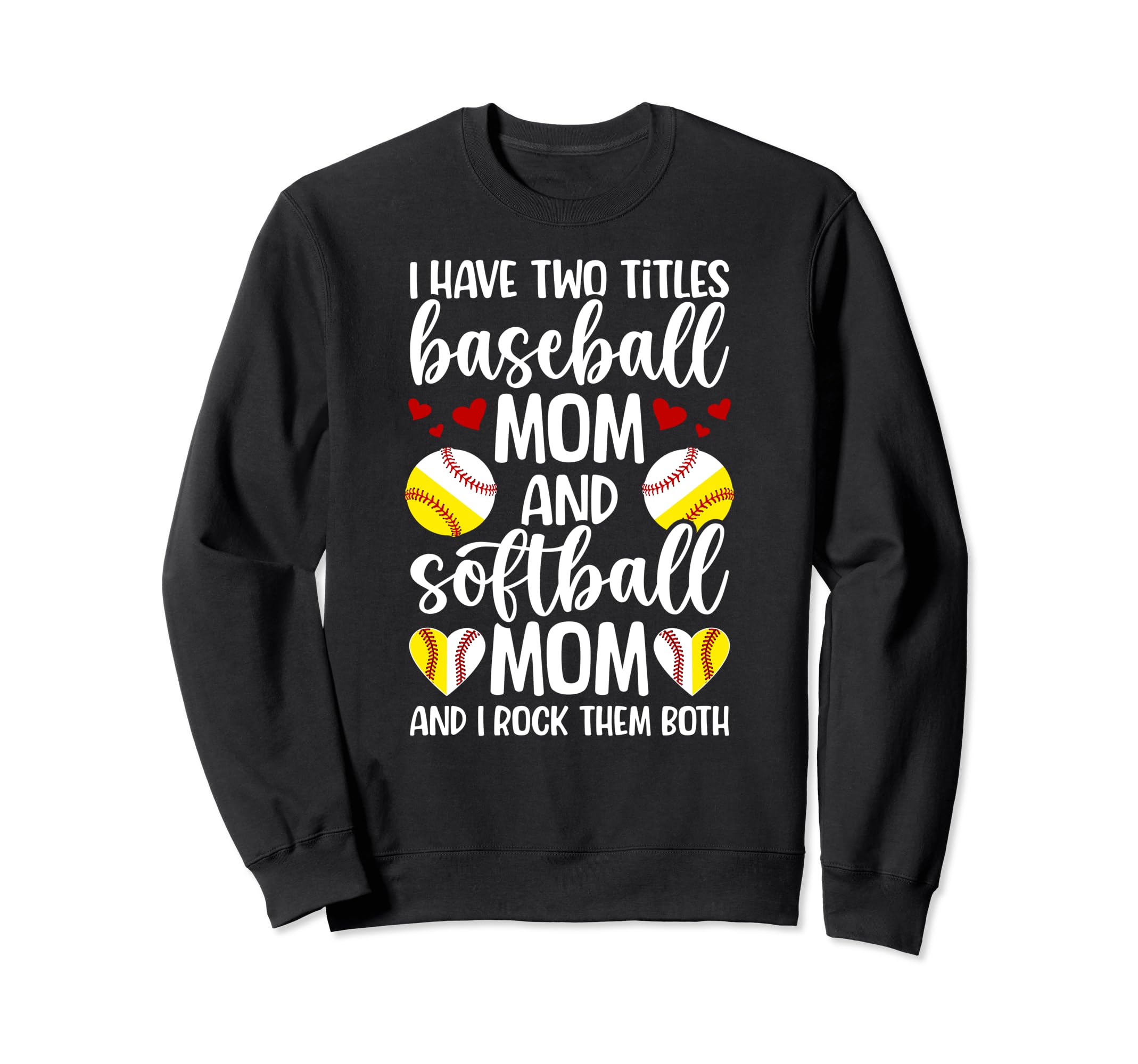 Baseball Mom And Softball Mom Sweatshirt - Minimalist Print Men Women - T-Shirt, Sweatshirt, Hoodie