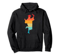 Graduation Silhouette 80S Distressed Hoodie - Minimalist Print for Adults - T-Shirt, Sweatshirt, Hoodie