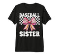 Baseball Sister Baseball Coquette Bow T-Shirt - Streetwear Style Unisex - T-Shirt, Sweatshirt, Hoodie
