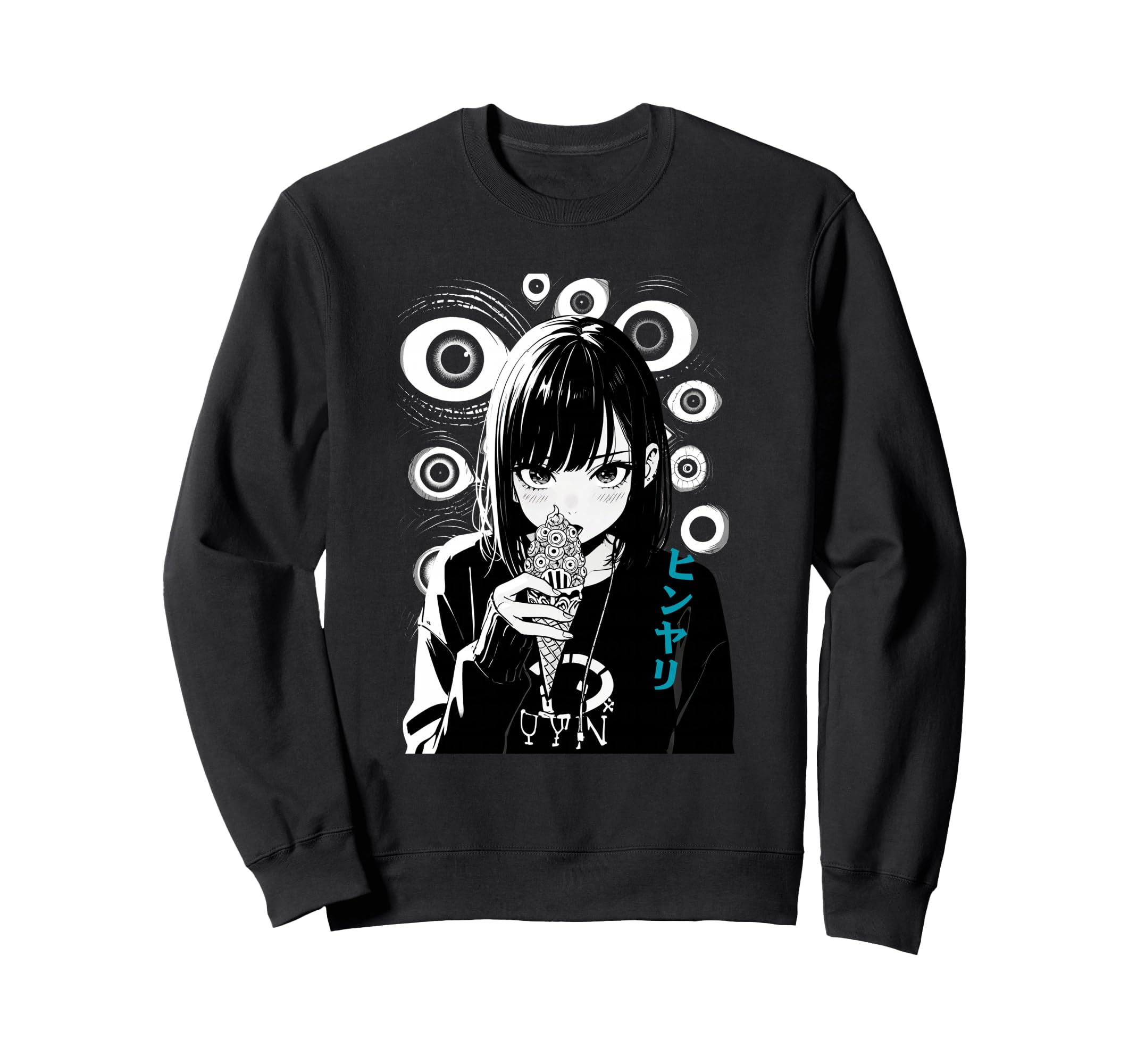 Y2K Goth Anime Eyes That Watch Sweatshirt - Novelty Apparel Men Women - T-Shirt, Sweatshirt, Hoodie