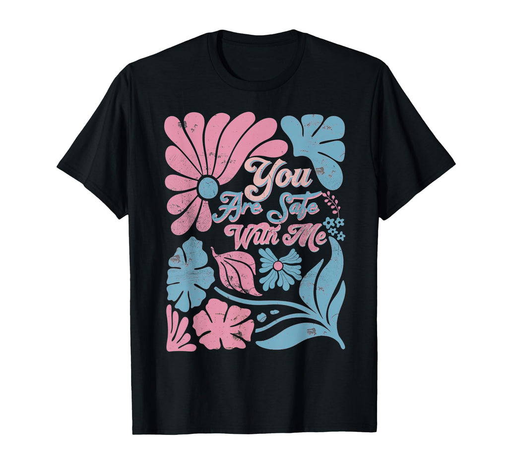 Boho Lgbtq Pride You Are Safe Me T-Shirt - Unique Graphic Unisex - T-Shirt, Sweatshirt, Hoodie