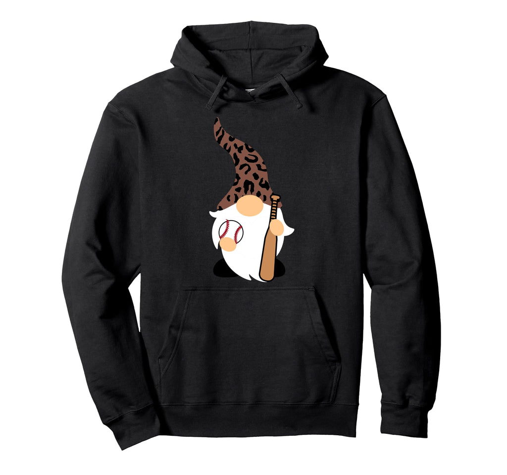 Leopard Baseball Gnome Hoodie - Minimalist Print Unisex - T-Shirt, Sweatshirt, Hoodie