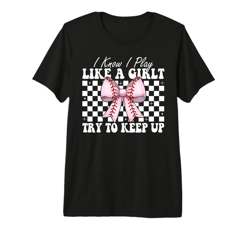 Baseball Mom Mama Coquette I Know I T-Shirt - Minimalist Print Men Women - T-Shirt, Sweatshirt, Hoodie